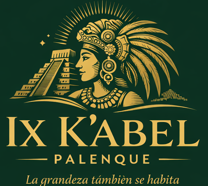 Logo tipo residencial Ix K´abel en Palenque Chiapas